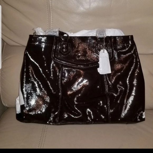 NWT Coach Patent Leather Ashley Tote in Mahogany